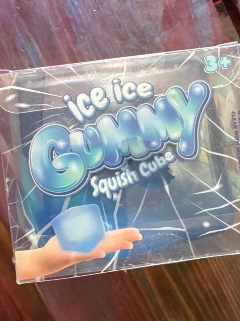 Ice Ice Gummy Squish Cube Sensory Toy - Blue
